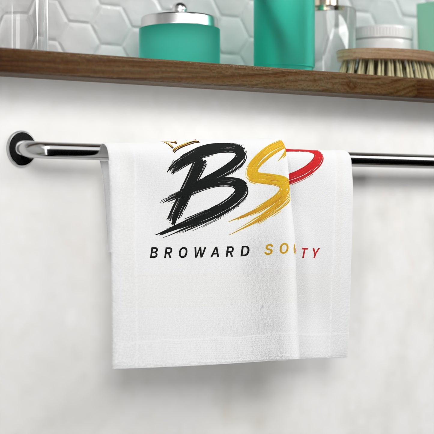 Broward Soca Party Flair Face Towel | Carnival Samba Costume Illustration