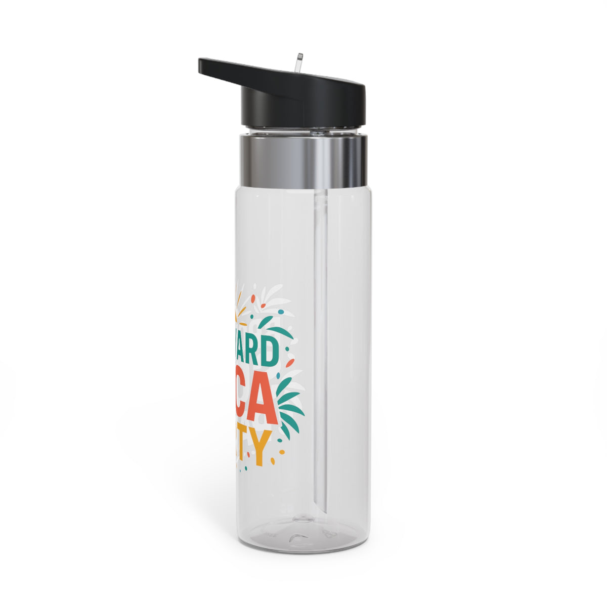 Tropical BSP Sport Bottle – Clear 20oz Tritan Bottle with Bold Brushstroke 'B' Logo