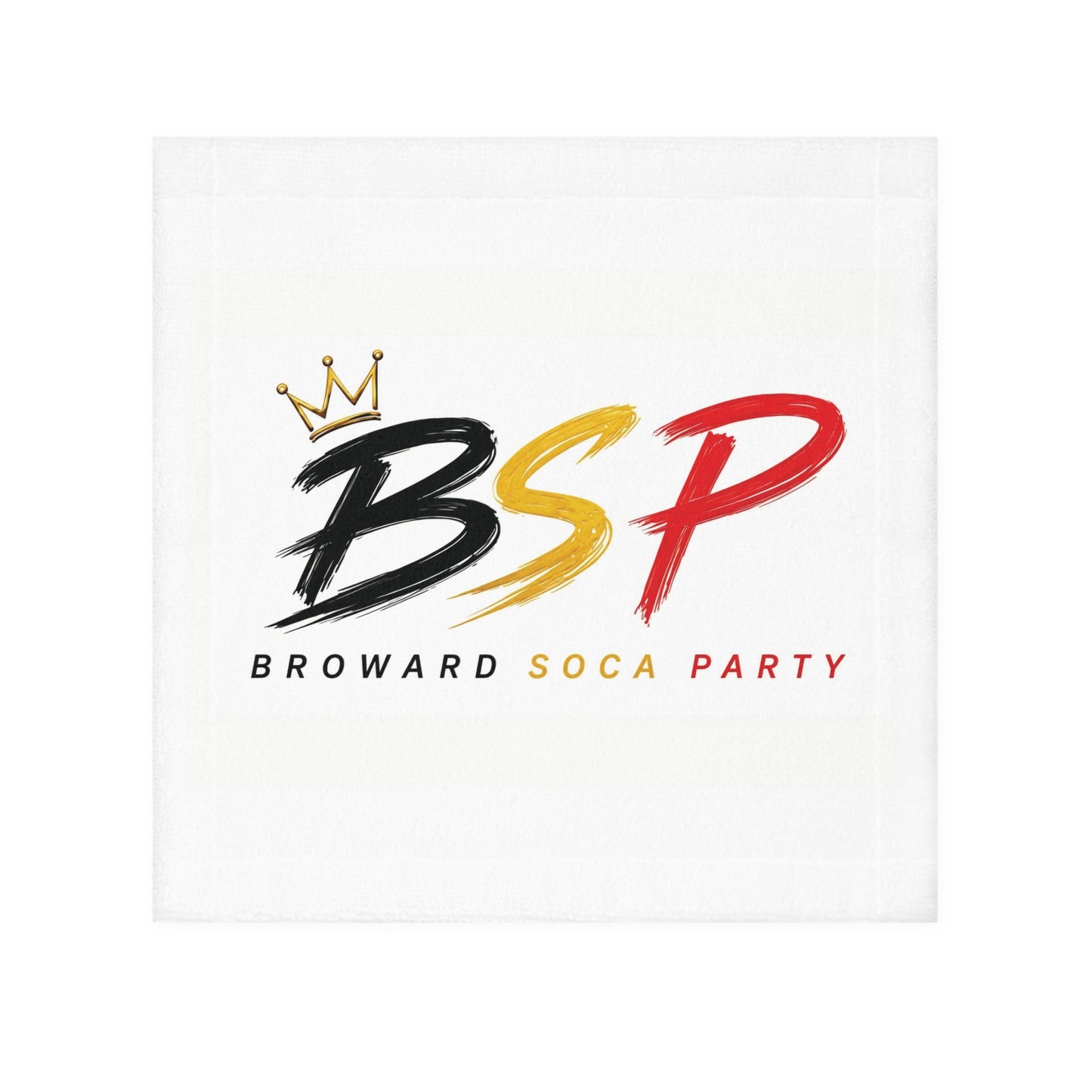 Broward Soca Party Flair Face Towel | Carnival Samba Costume Illustration