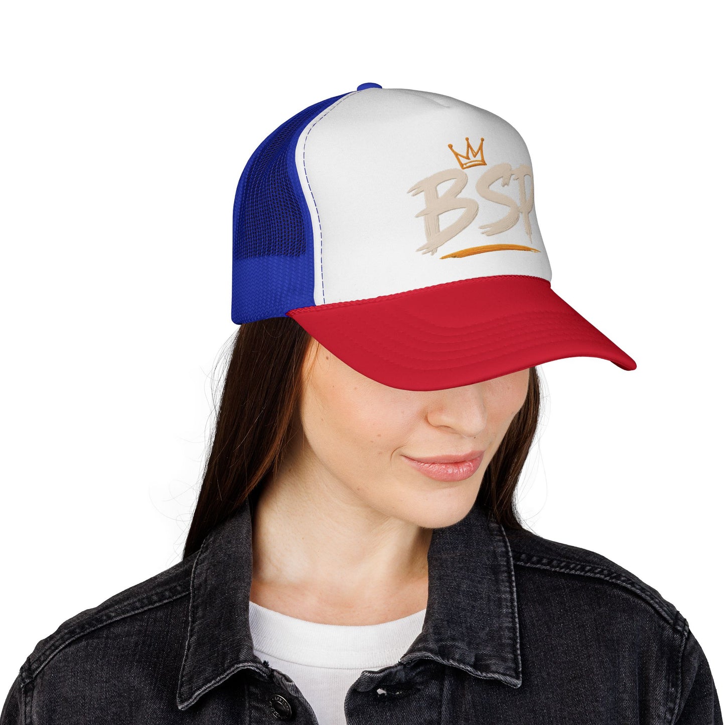 Trucker Cap — Broward Soca Party Cream Logo Mesh Hat