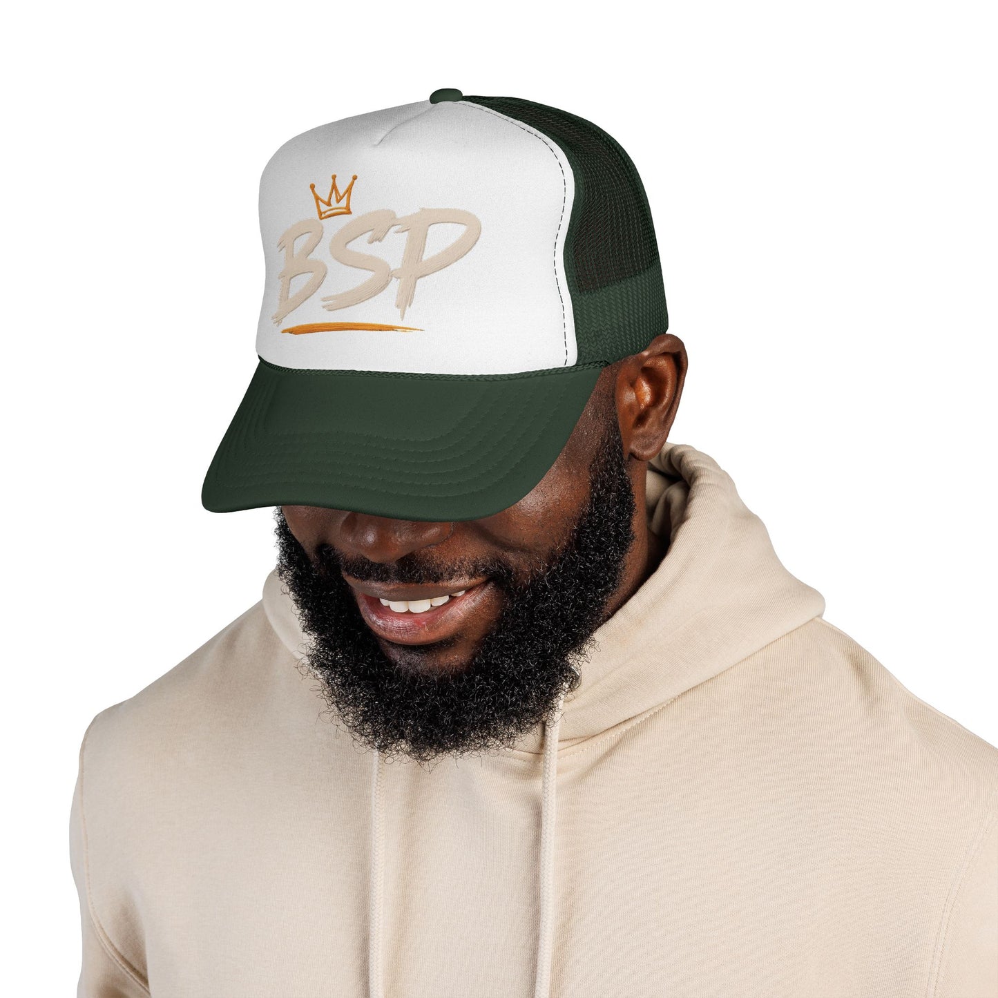 Trucker Cap — Broward Soca Party Cream Logo Mesh Hat