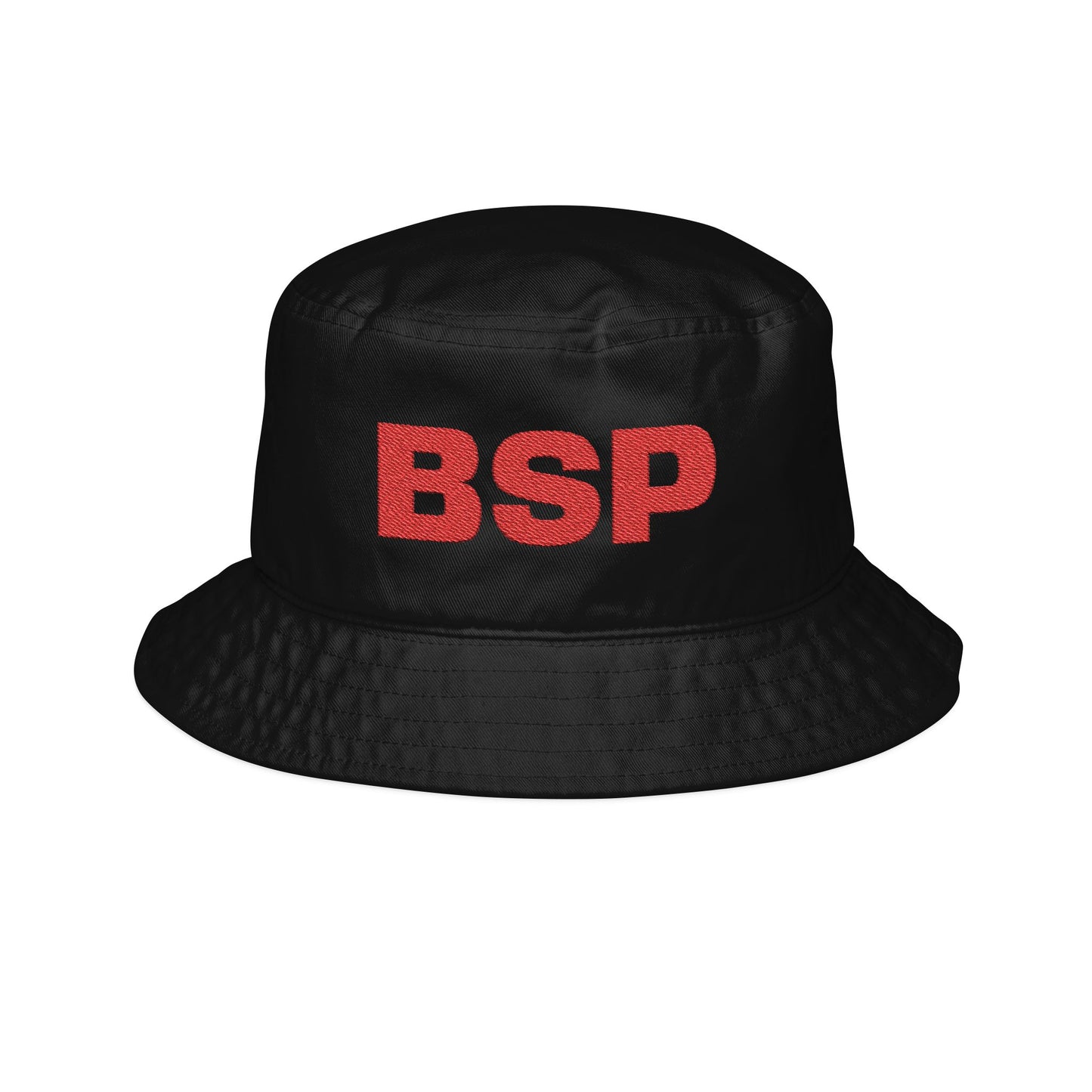 BSP Embroidered Letters Bucket Hat | Red Stitching