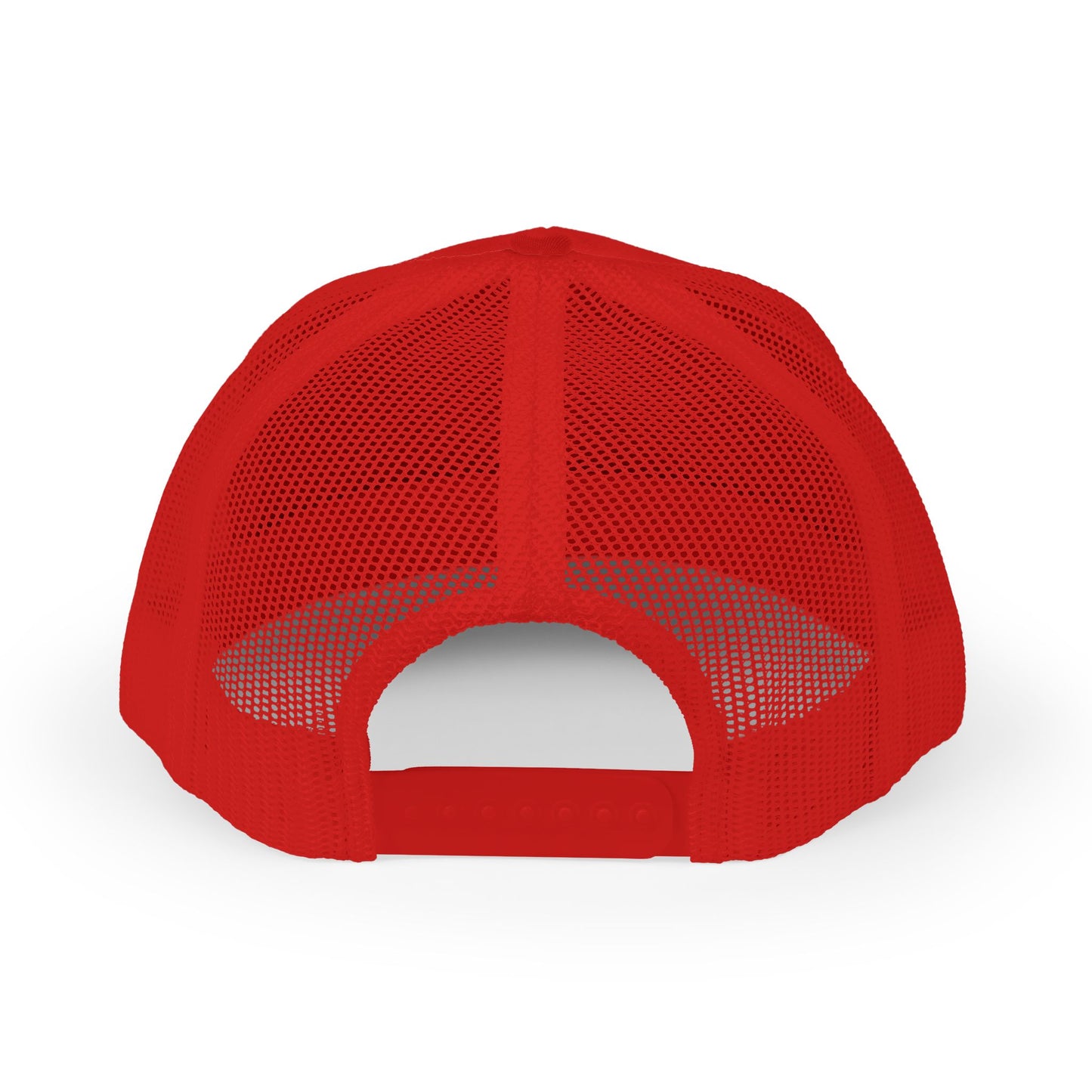 BSP Letters Snapback Cap | Red trucker hat, embroidered logo