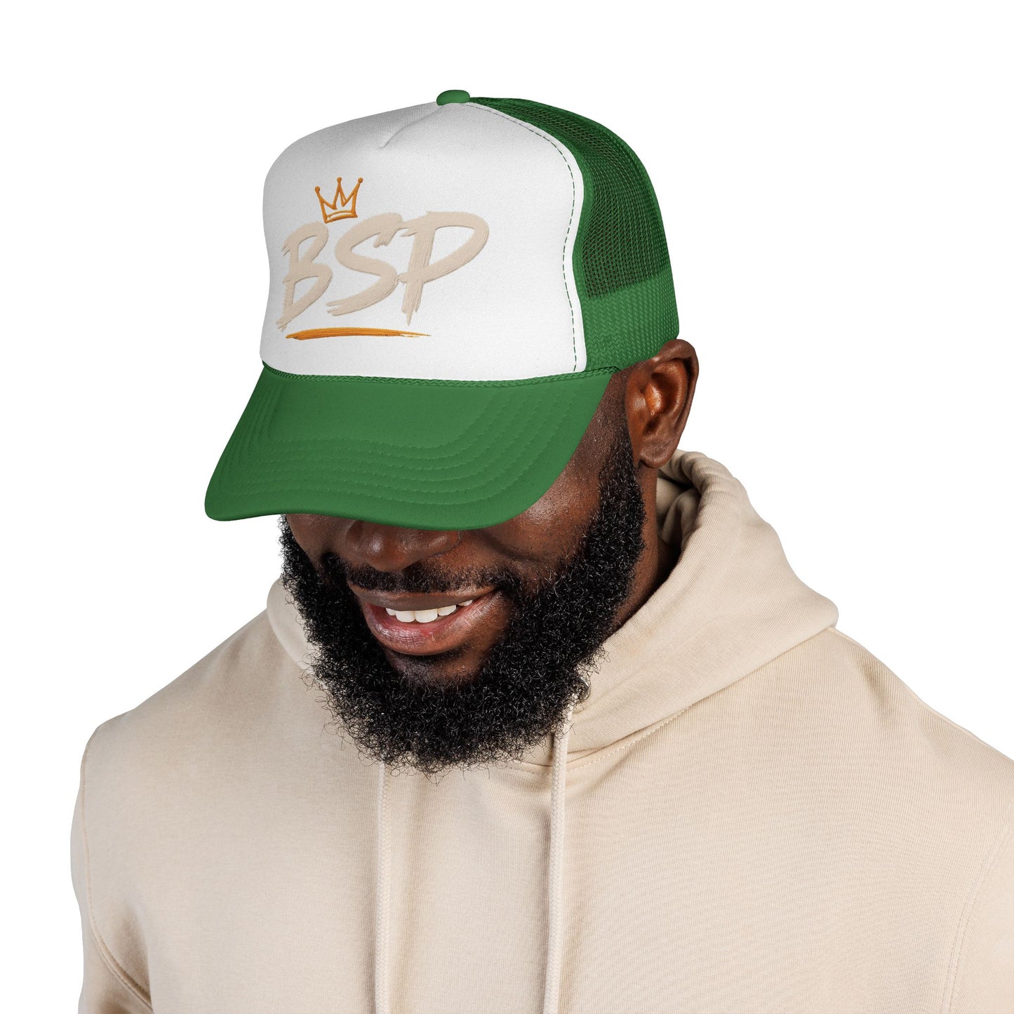 Trucker Cap — Broward Soca Party Cream Logo Mesh Hat