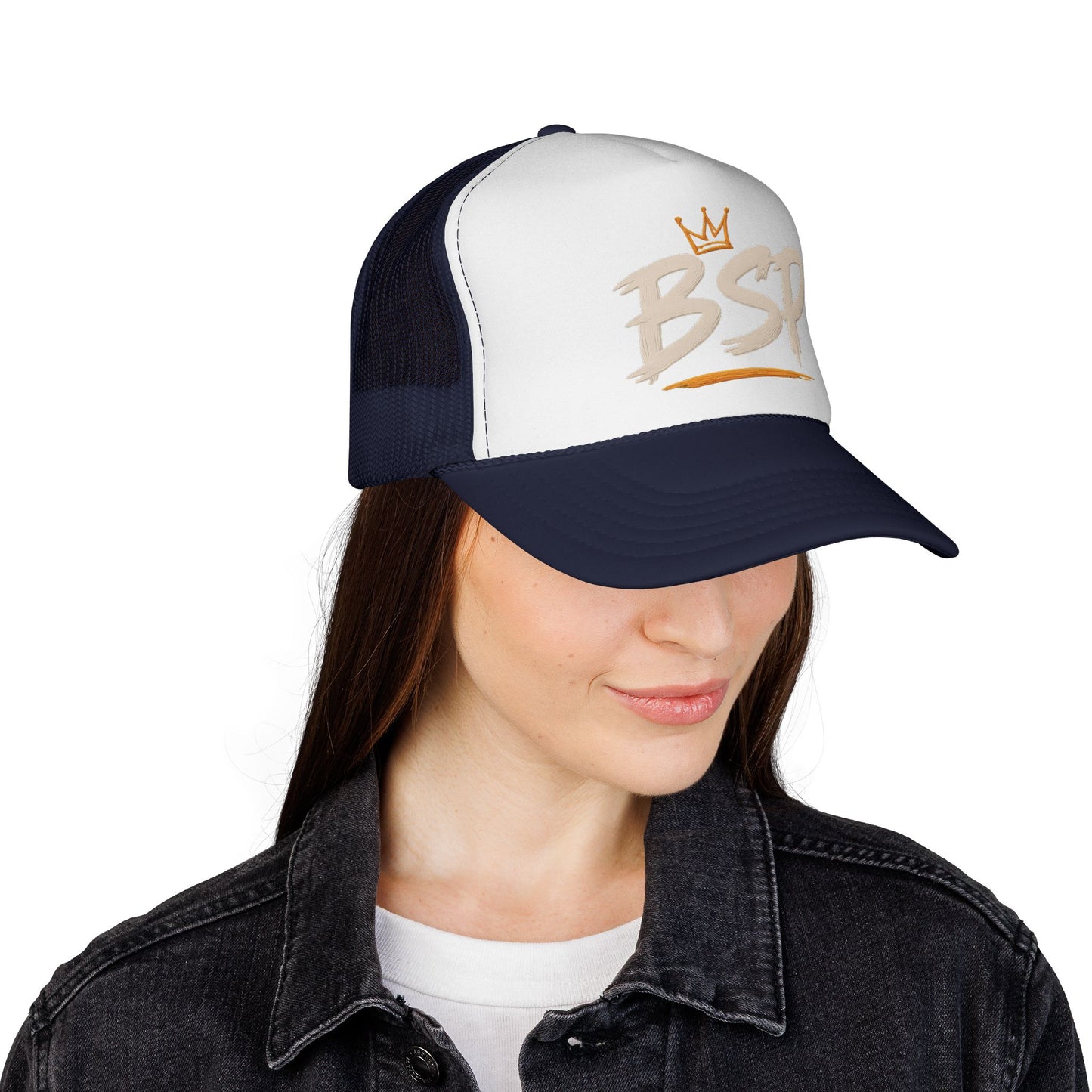 Trucker Cap — Broward Soca Party Cream Logo Mesh Hat