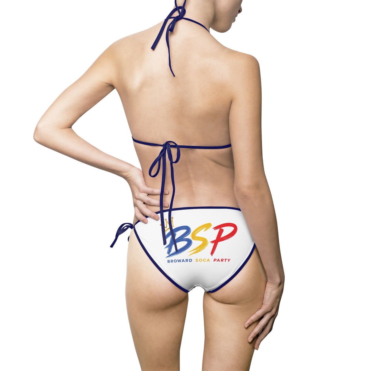 Trinibago Soca Party Bikini in Blue, Gold, & Red