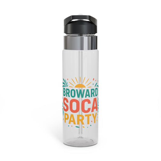 Tropical BSP Sport Bottle – Clear 20oz Tritan Bottle with Bold Brushstroke 'B' Logo