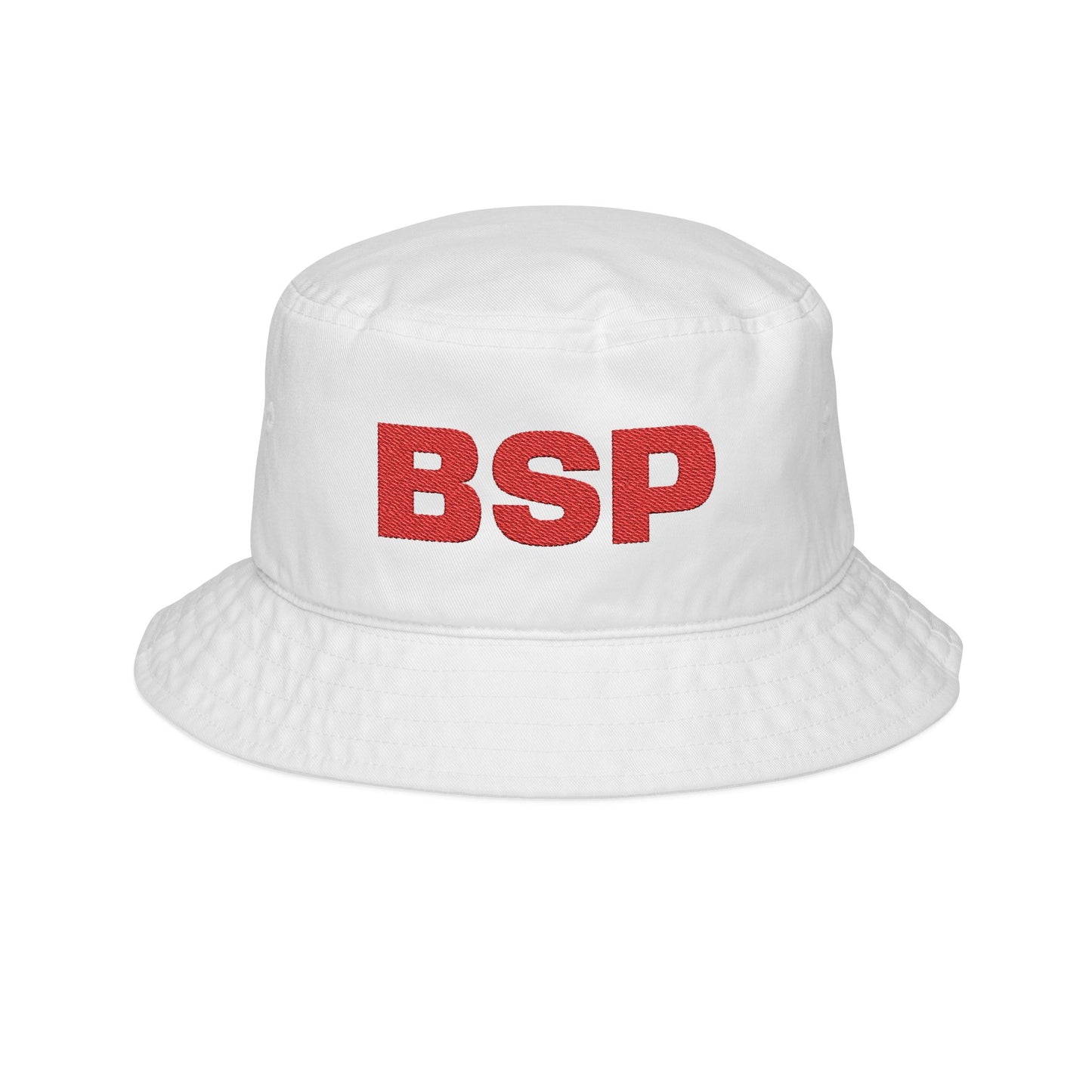 BSP Embroidered Letters Bucket Hat | Red Stitching