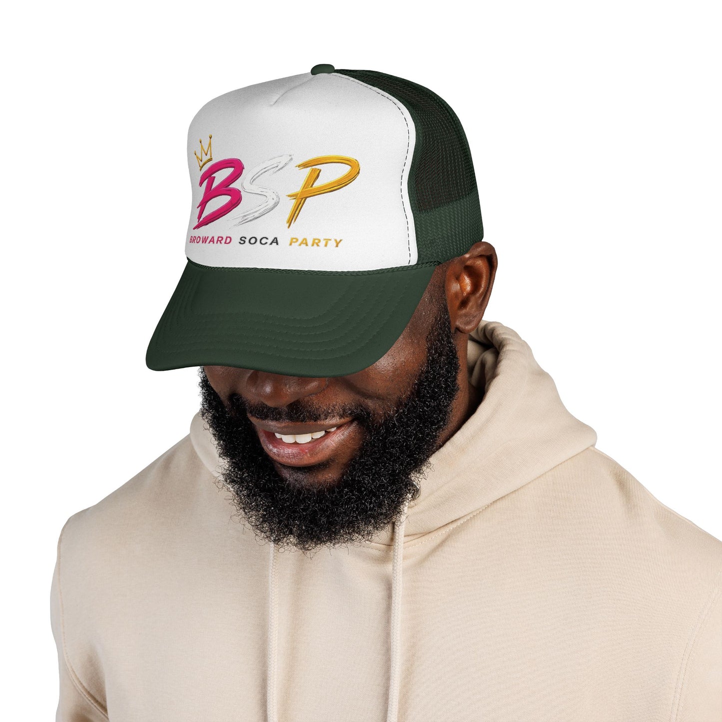 Trucker Cap — Broward Soca Party Pink Logo Mesh Hat