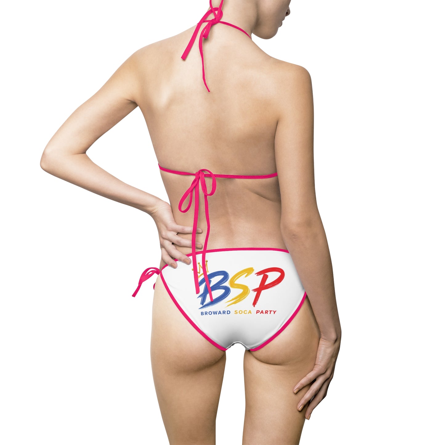Trinibago Soca Party Bikini in Blue, Gold, & Red