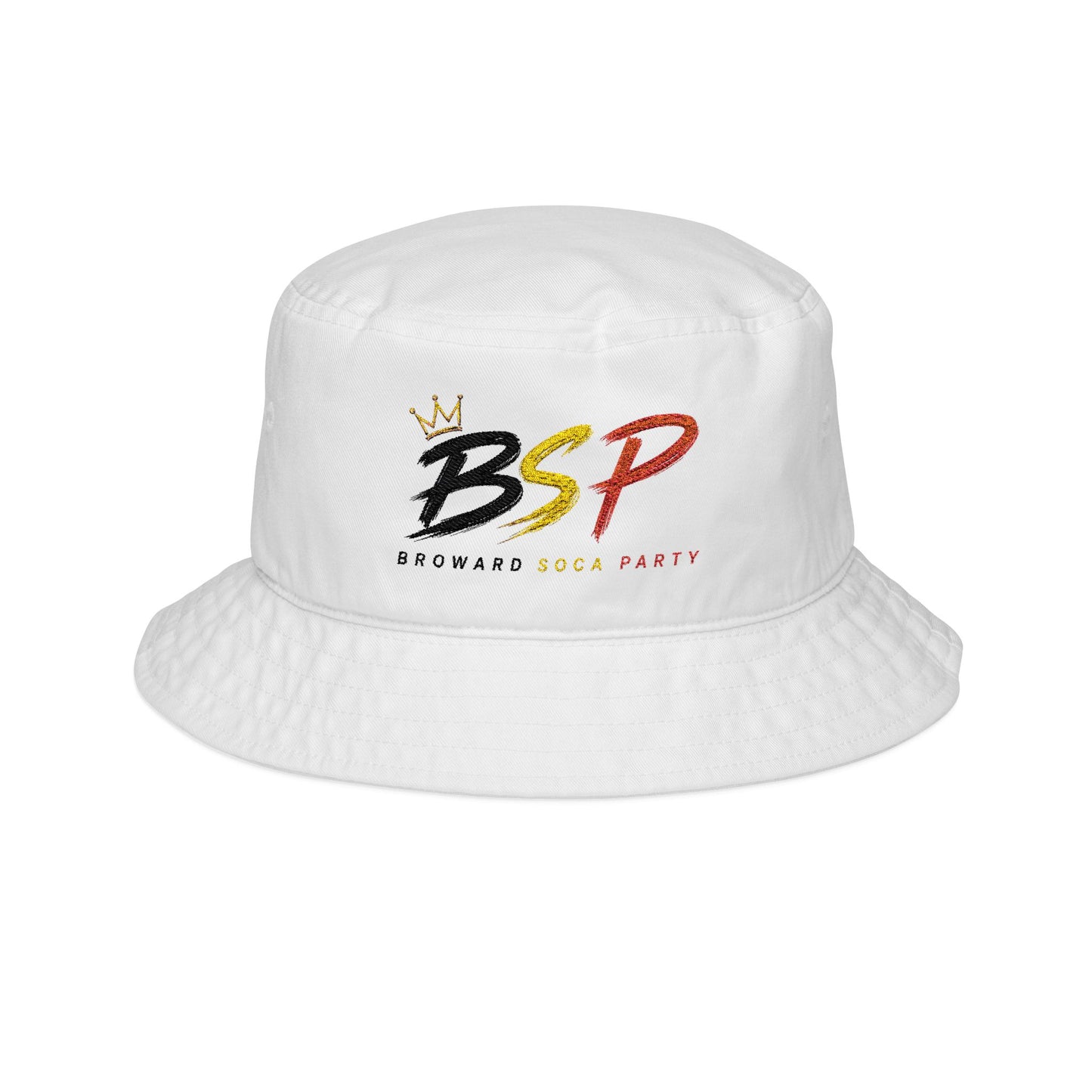 Black, Gold, & Red Broward Soca Party Bucket Hat | Embroidered