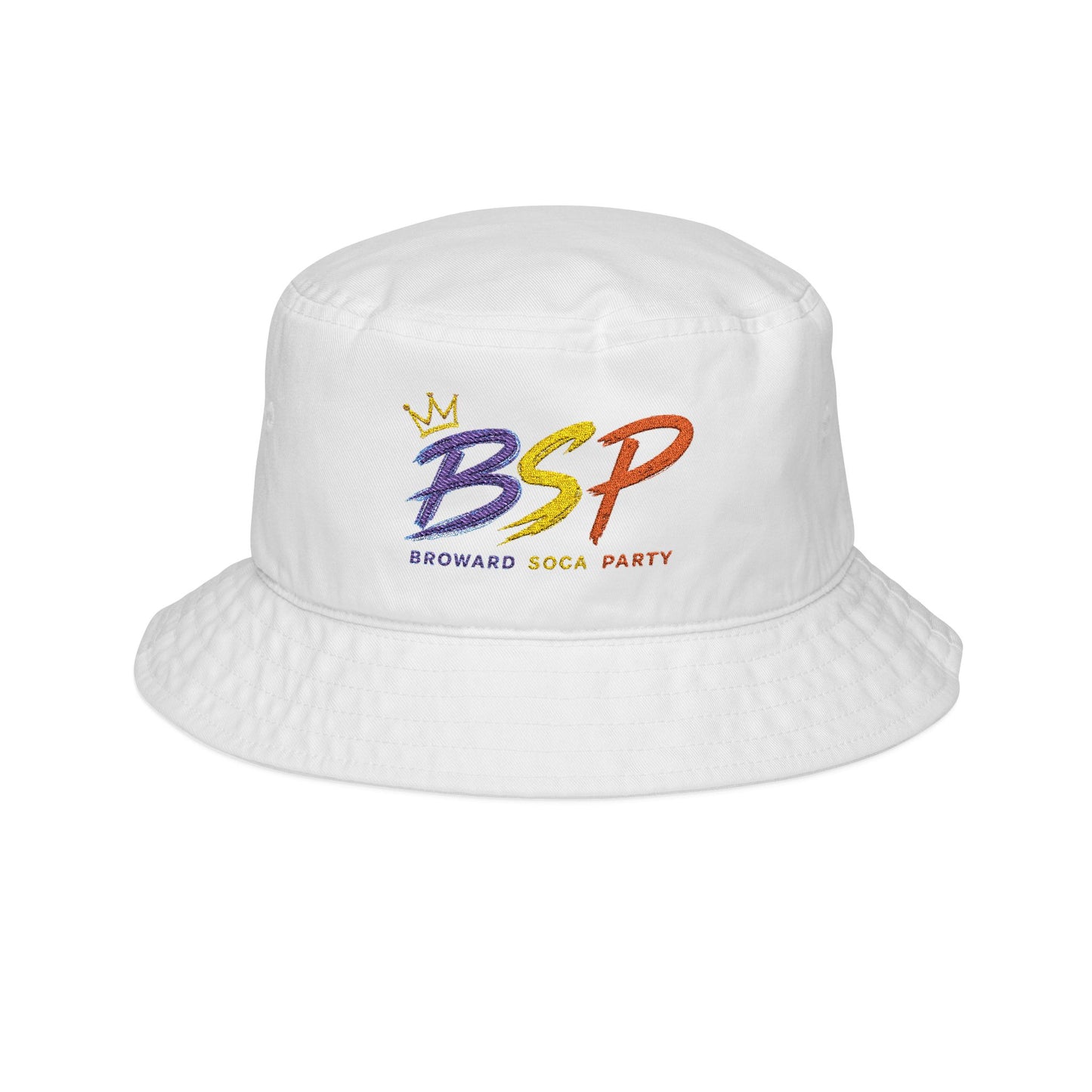 Blue, Gold, & Red Broward Soca Party Bucket Hat | Embroidered