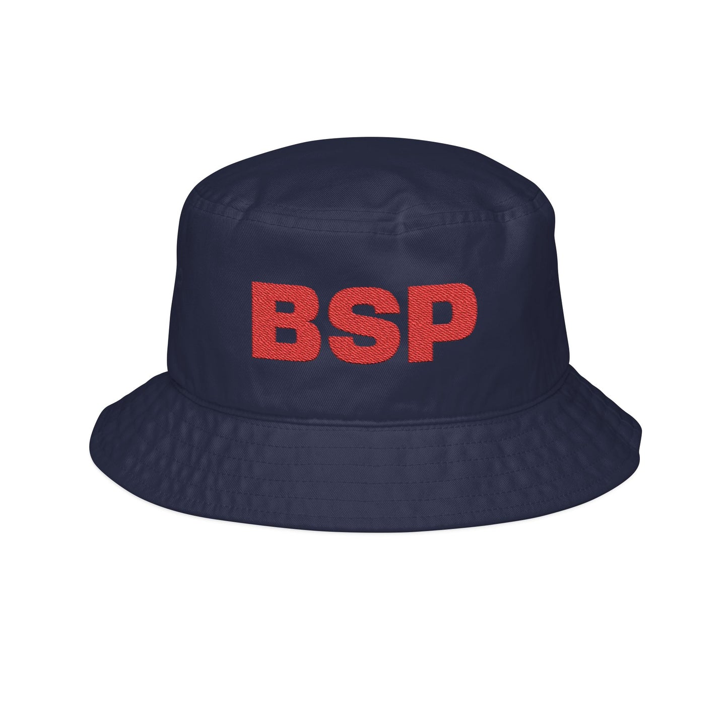 BSP Embroidered Letters Bucket Hat | Red Stitching