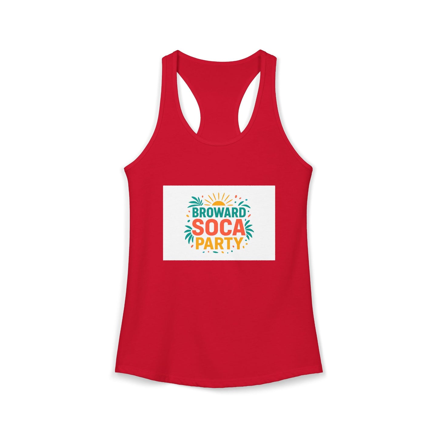 Broward Soca Party Women's Racerback Tank